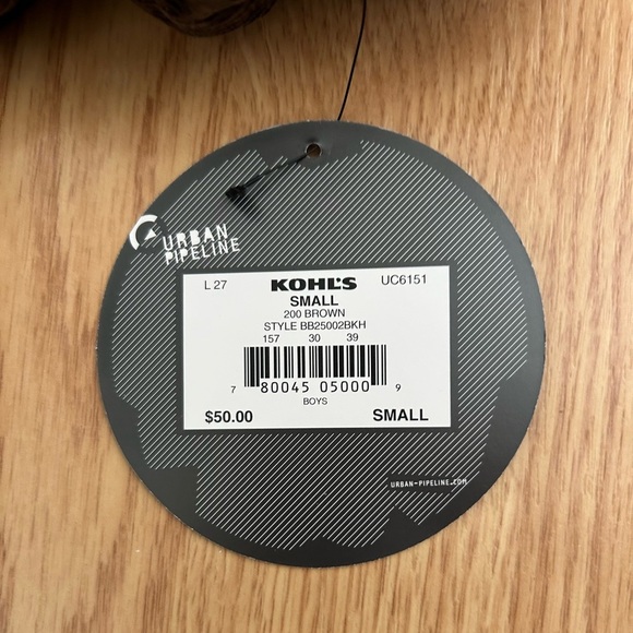 New corduroy Jacket brown/grey hoodie coat boys size S Urban Pipeline 2 for 1 - Picture 6 of 6